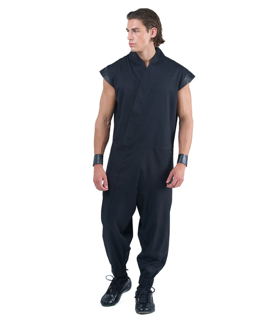 Cotton Zip Jumpsuit Relaxed Fit
