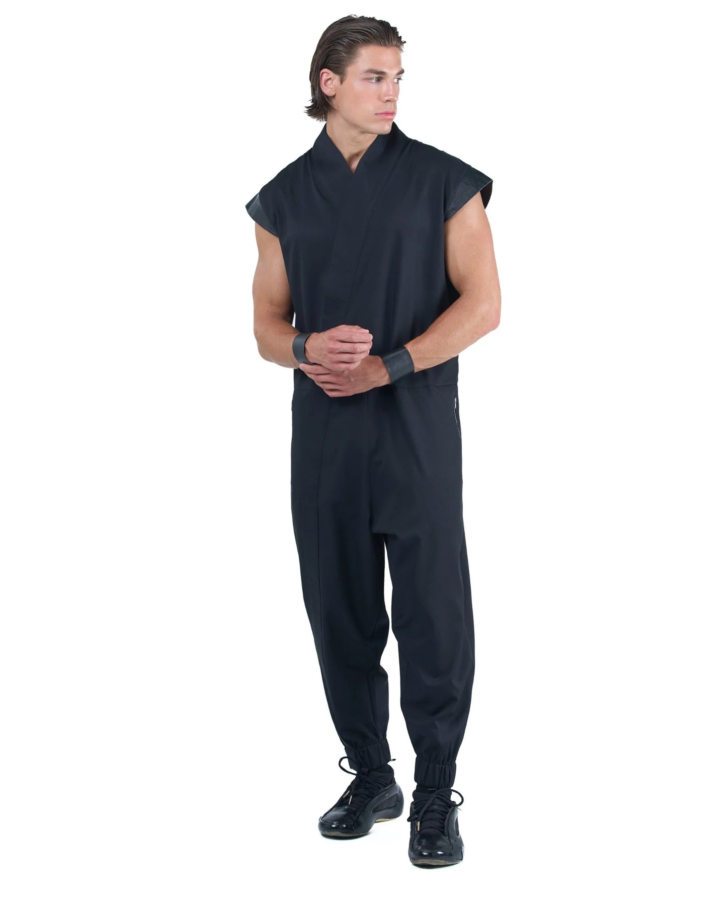 Cotton Zip Jumpsuit Relaxed Fit