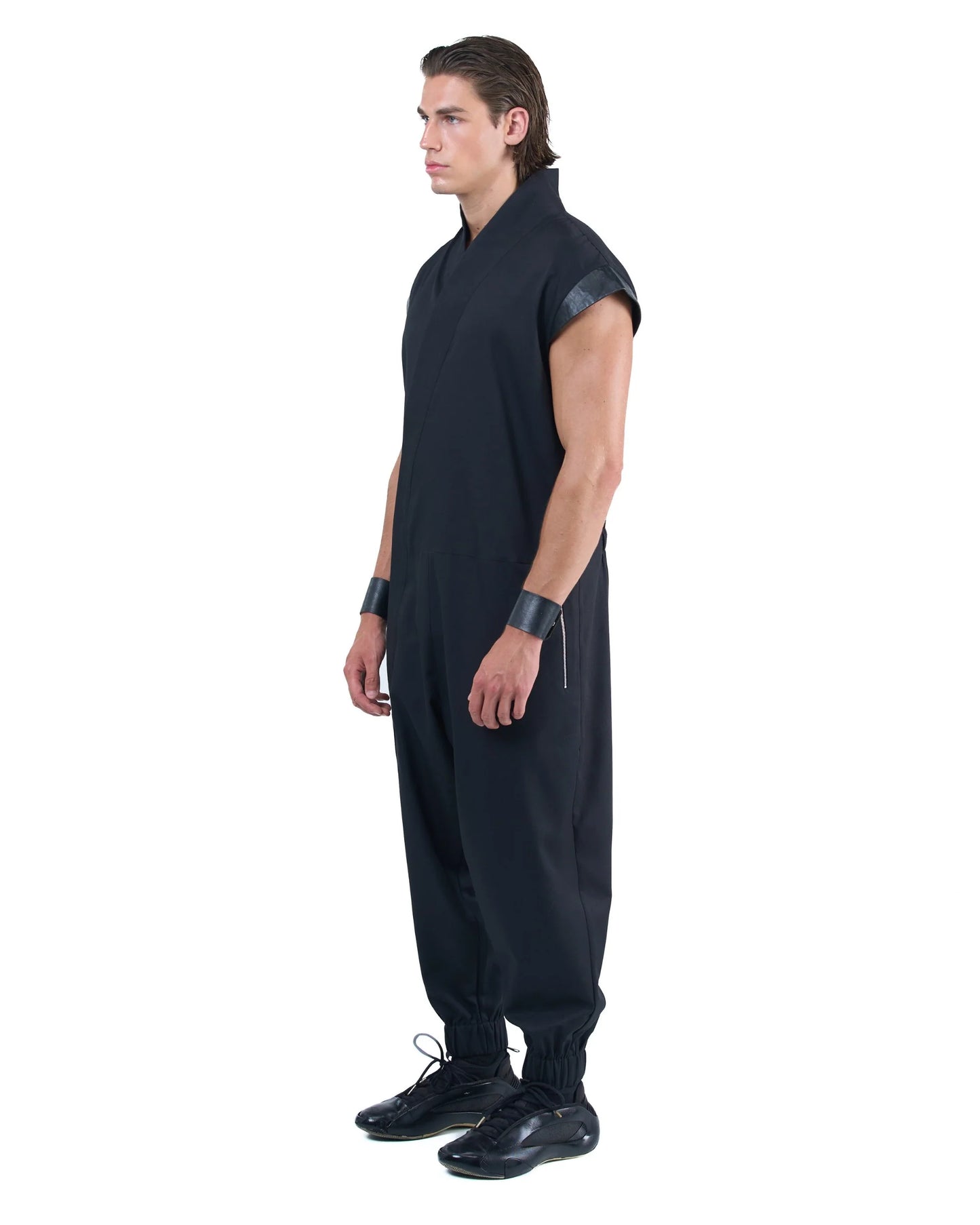 Cotton Zip Jumpsuit Relaxed Fit