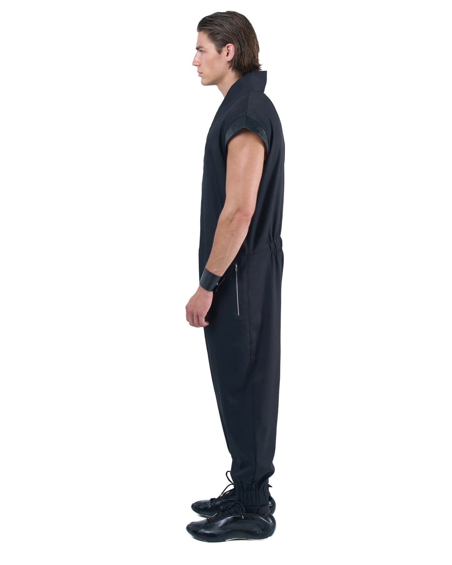 Cotton Zip Jumpsuit Relaxed Fit