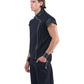 Asymmetric Zip Top Structured Shoulders