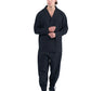 Black Ramie Relaxed V-neck Shirt