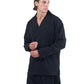 Black Ramie Relaxed V-neck Shirt