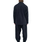 Black Ramie Relaxed V-neck Shirt
