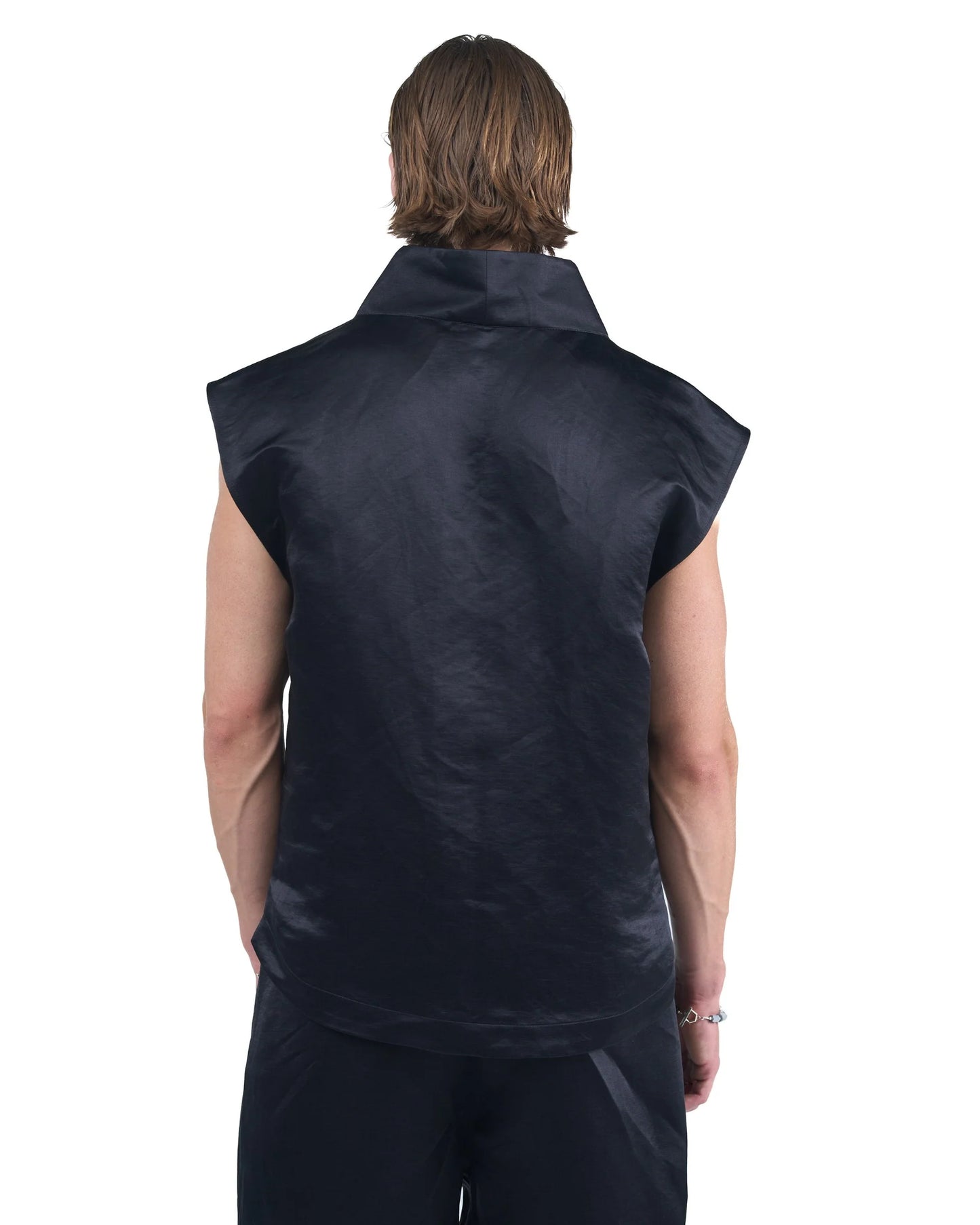 Sleeveless Deep V Top Black