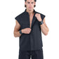 Sleeveless Zip Vest Minimal Tailored