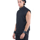 Sleeveless Zip Vest Minimal Tailored