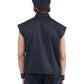 Sleeveless Zip Vest Minimal Tailored