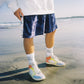 SILK VELVET TRACK SHORT BLUE