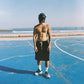 SILK VELVET TRACK SHORT BLACK