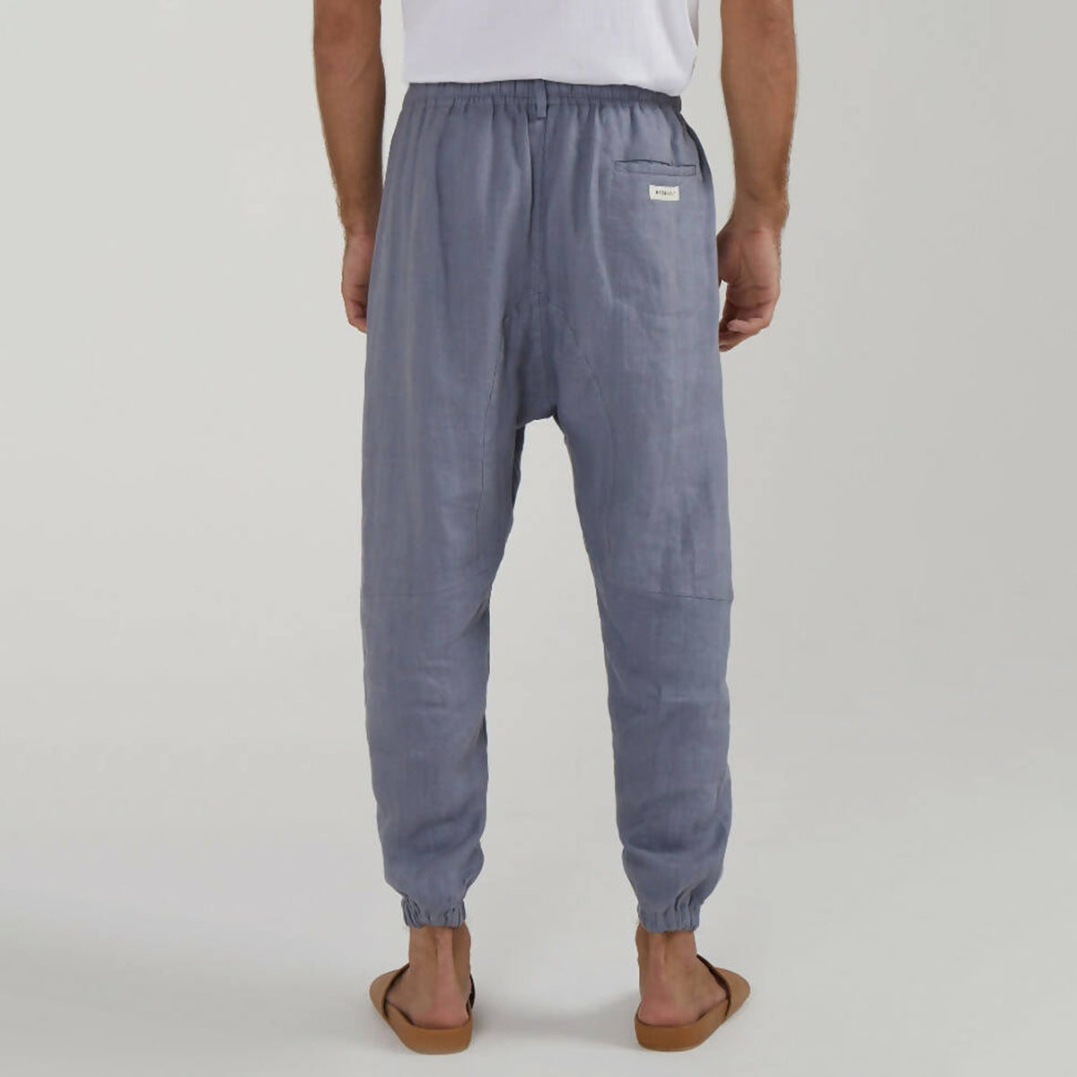 Society lounge linen long pants in slate - hedonist.bali