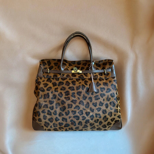 Weekender leopard bag