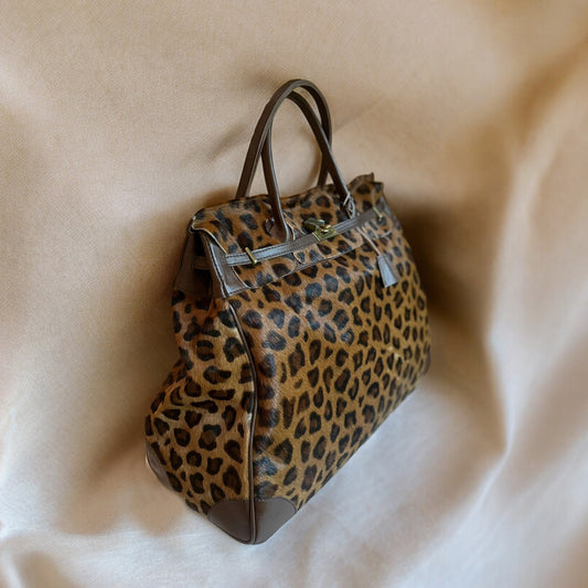 Weekender leopard bag