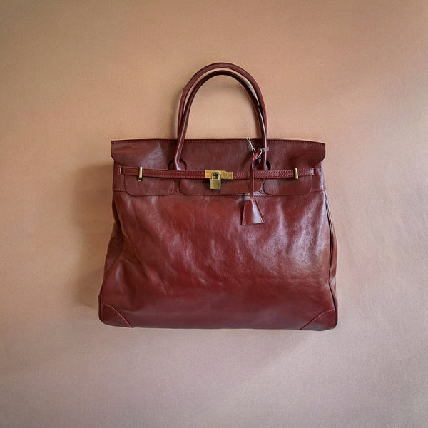 Weekender oxblood bag – Curated Indonesia