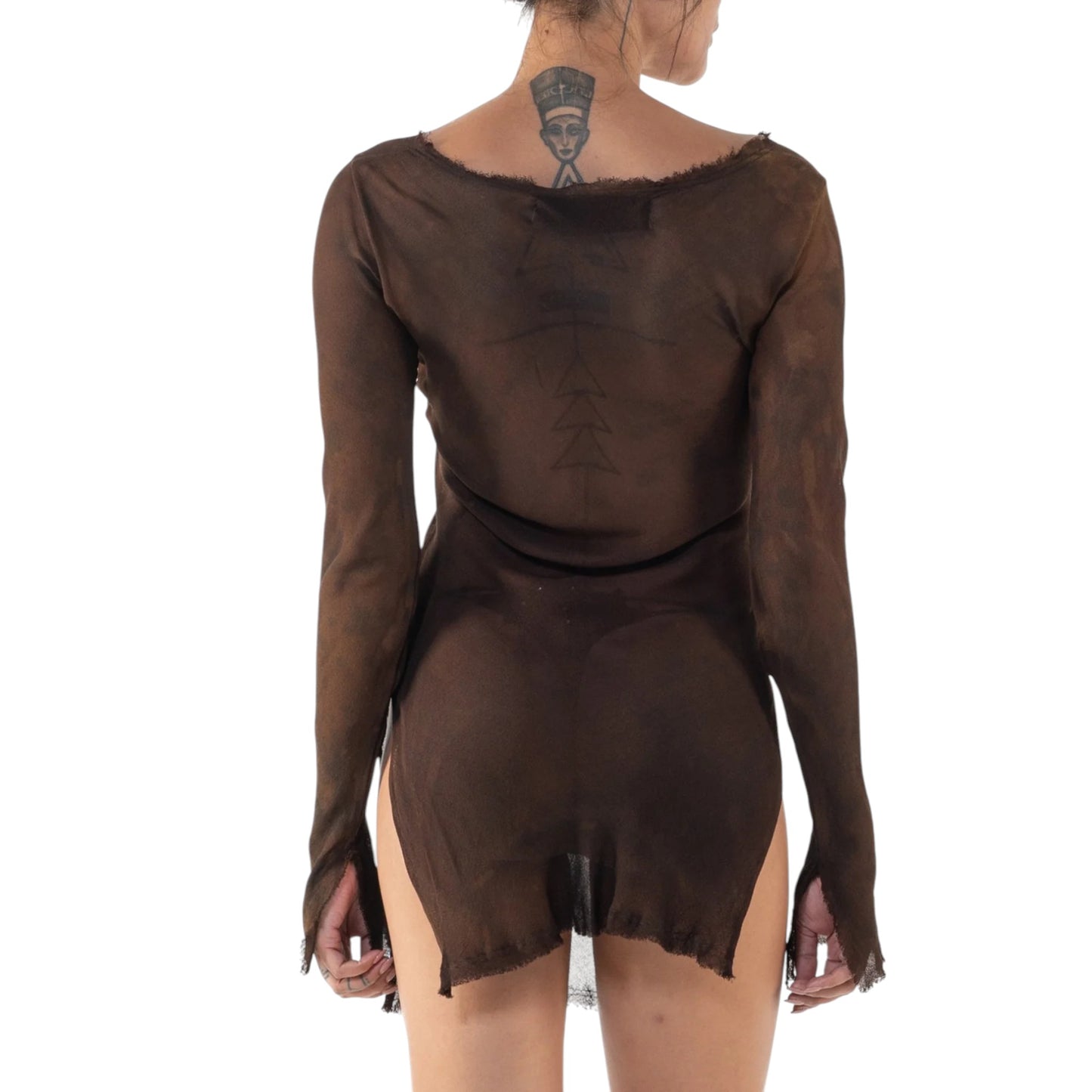 Albatross Dress Sheer Batik