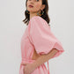 LOUISE Midi Dress in Pastel Pink