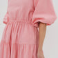 LOUISE Midi Dress in Pastel Pink