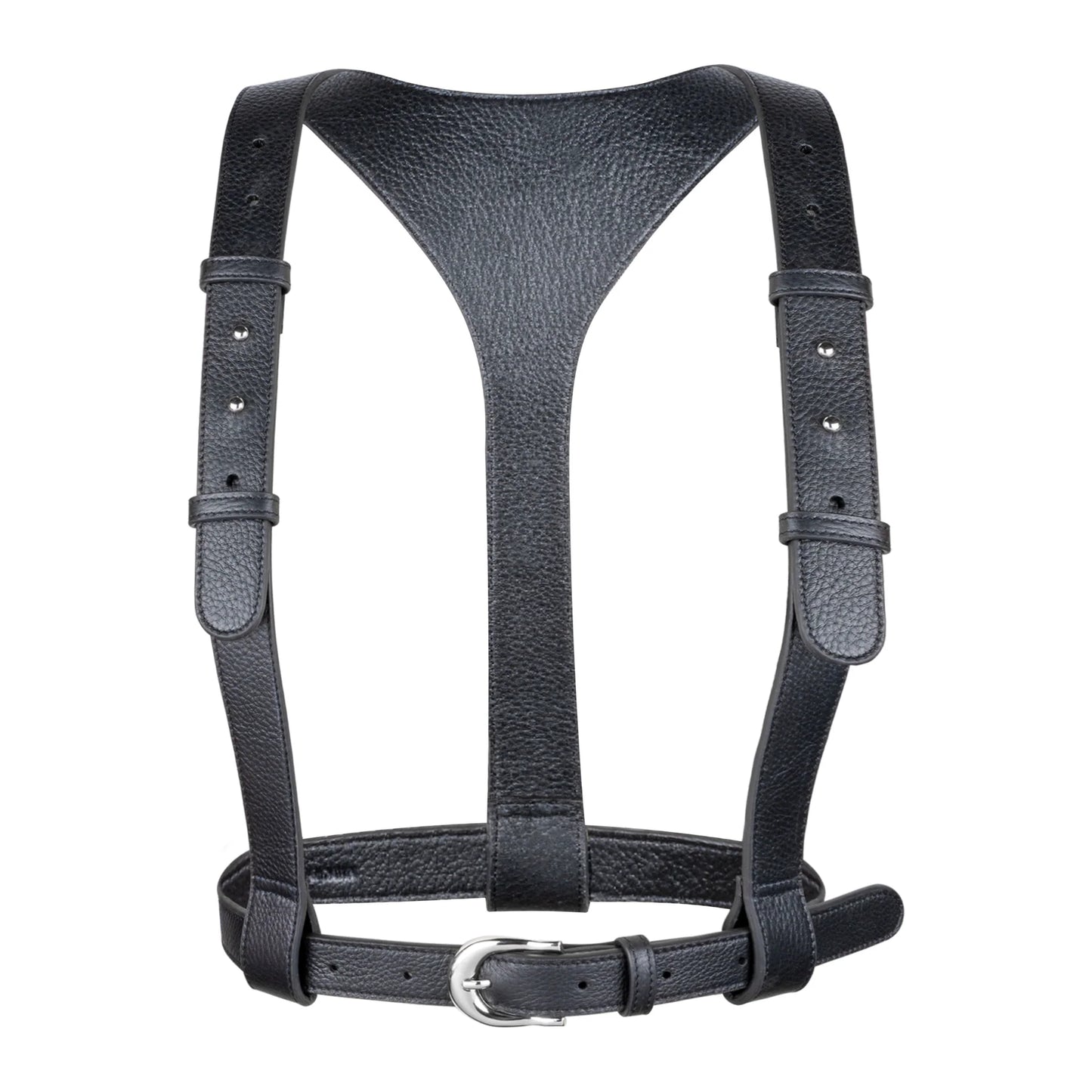 Zheng modular leather harness w/removable straps