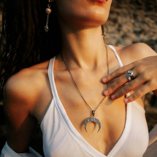 "Moon Lotus" pendant