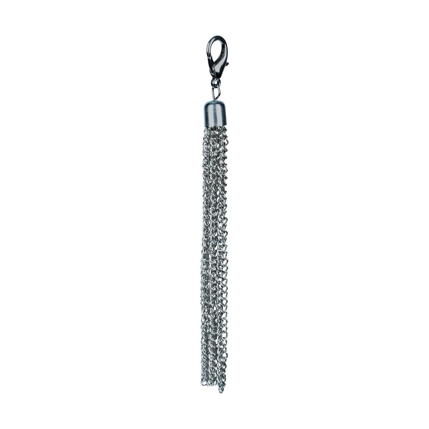 Namaka modular necklace w/removable metal tassels in silver