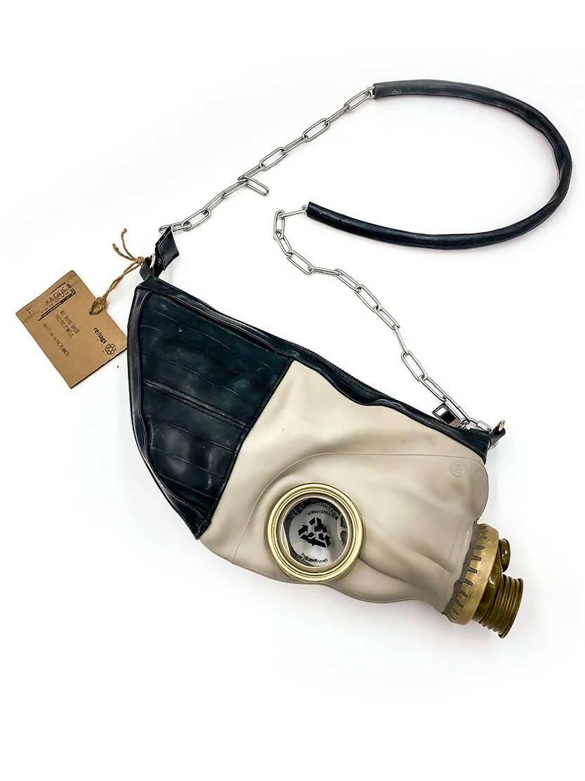 Gasmask bag on chain