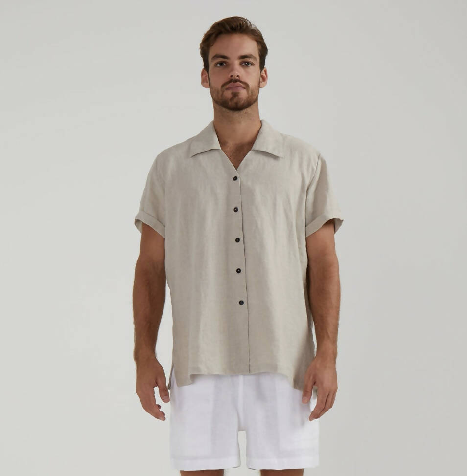 Dimana disco short sleeve linen shirt - hedonist.bali