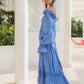 OPHEILE Midi Dress in Blue