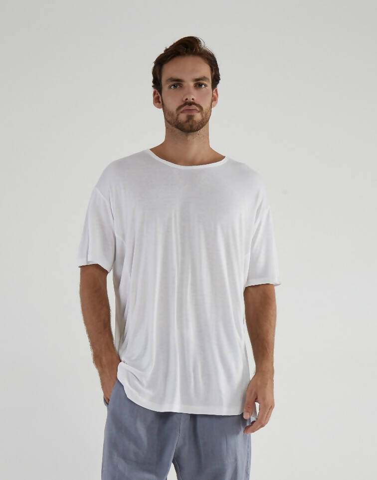 Oversized bamboo t-shirt - white