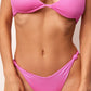 Swimsuit with a skirt & knot PINK