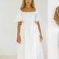 Art of Simplicity Dresses LAUREN Linen Dress With Puff Sleeves
