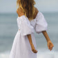 Art of Simplicity Dresses LAUREN Linen Dress With Puff Sleeves