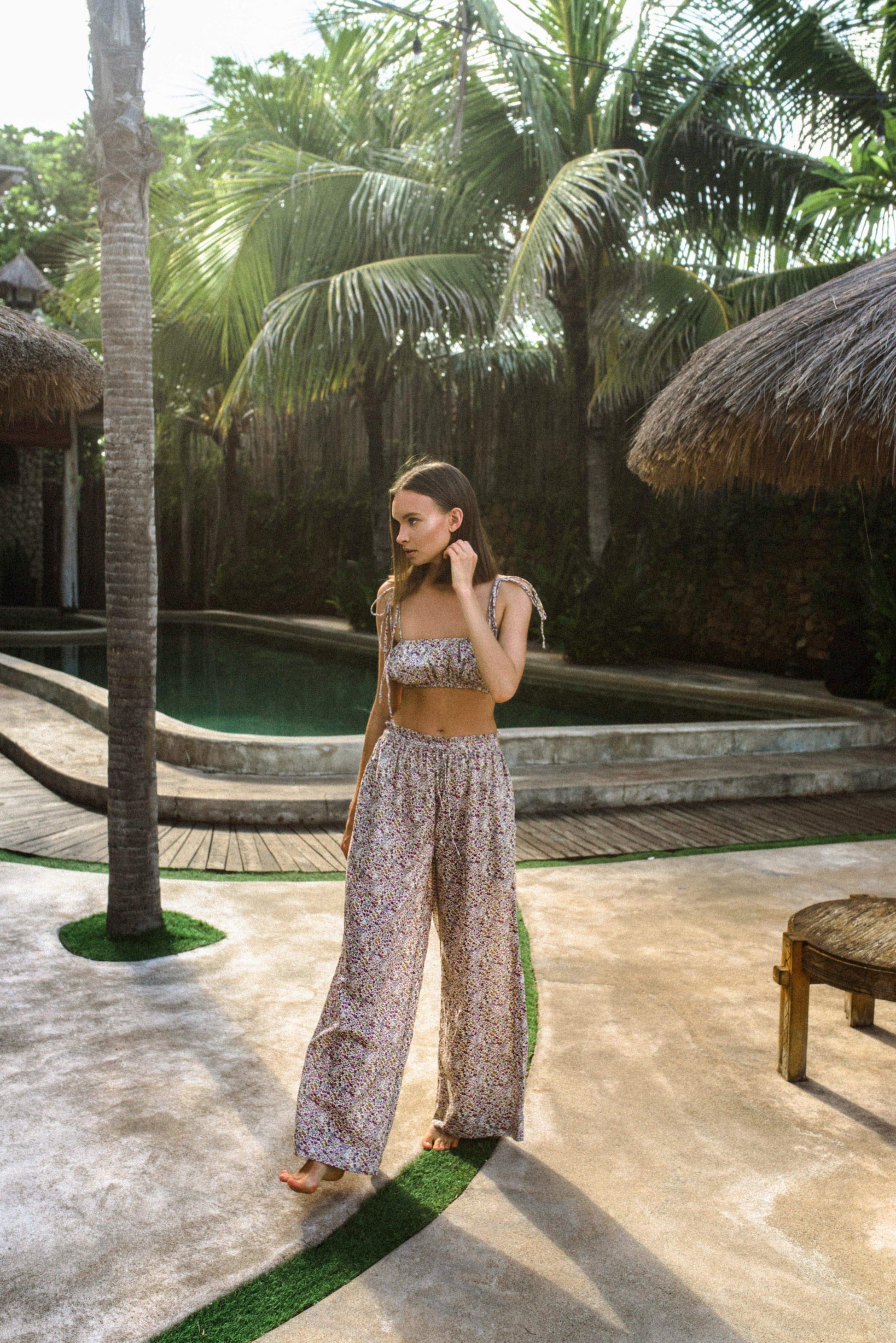 Art of Simplicity Pants EMMA Summer Matching Set in Floral Print