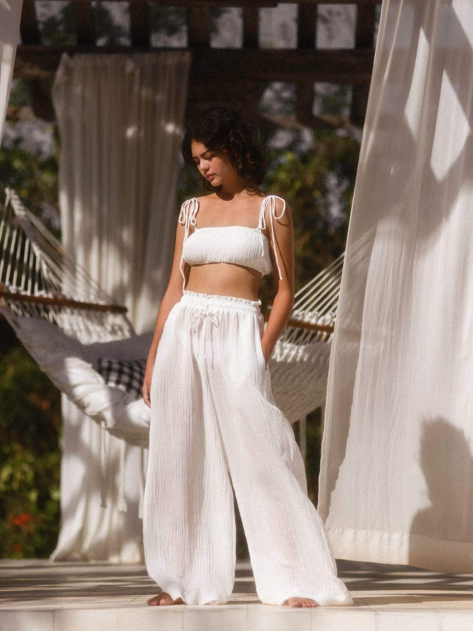 Art of Simplicity Pants EMMA Summer Matching Set in White
